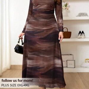 SHEIN Multitone Long Sleeve Dress